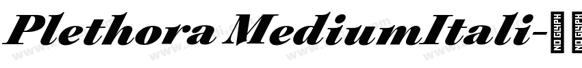 Plethora MediumItali字体转换